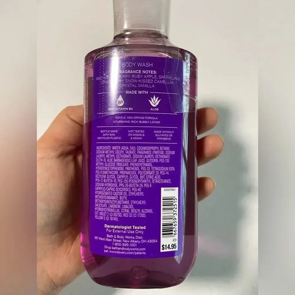 Bath & Body Works WINTERBERRY WONDER BATH SHOWER GEL BODY WASH NEW